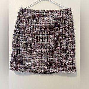 Ann Taylor Black and White Pencil Mini Skirt